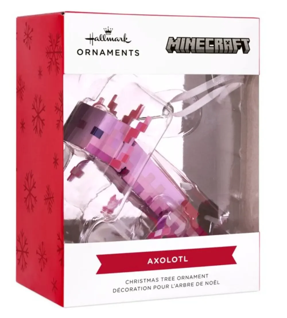 Hallmark Minecraft Axolotl Christmas Ornament